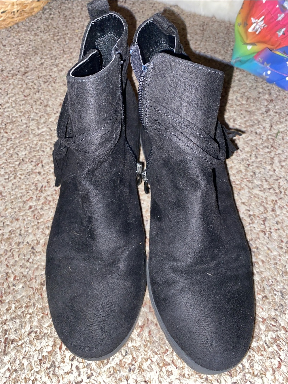 Women’s Black Ankle Boots - Classic Suede Look